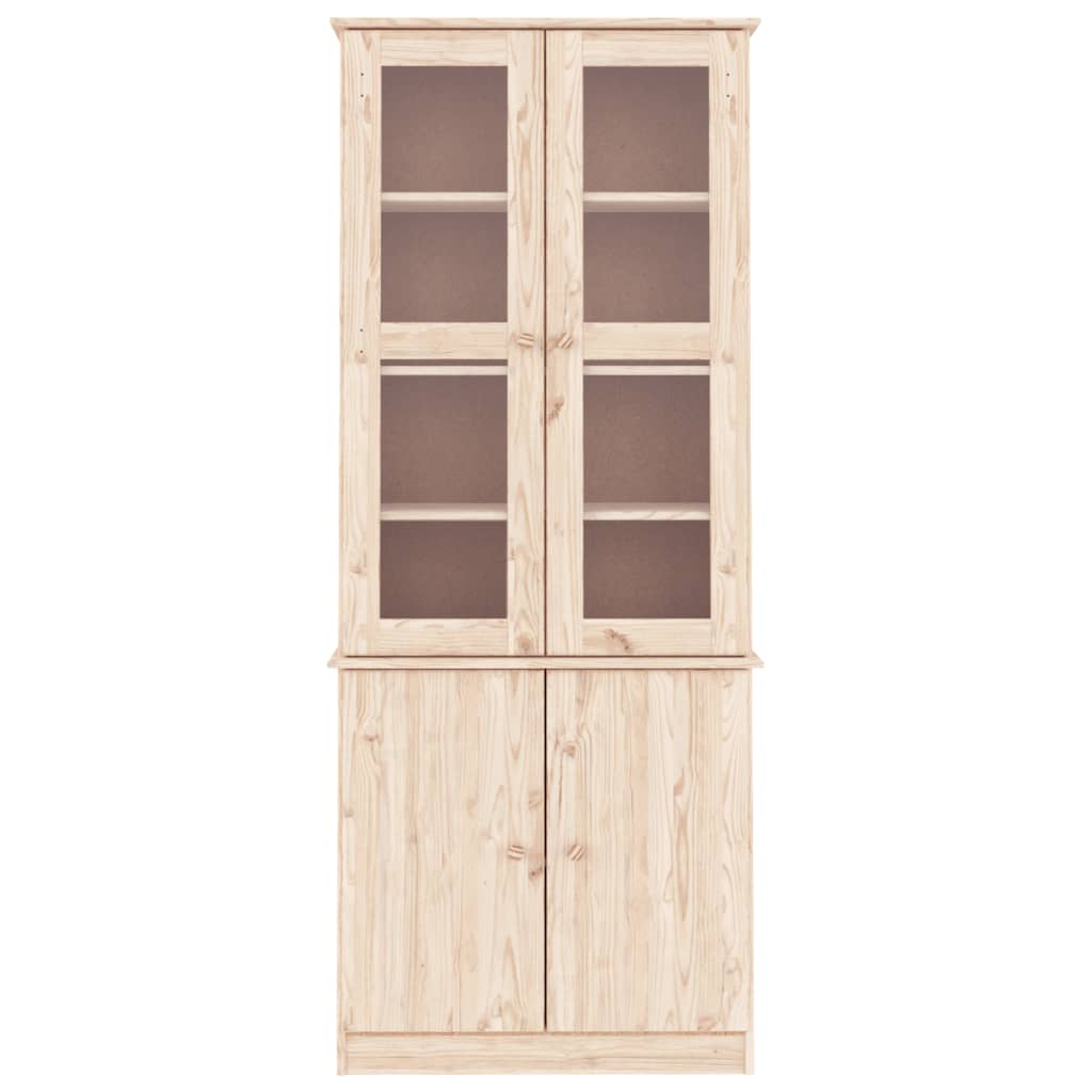 Vetrina ALTA 77x35x186,5 cm in Legno Massello di Pino