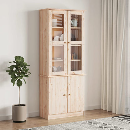 Vetrina ALTA 77x35x186,5 cm in Legno Massello di Pino