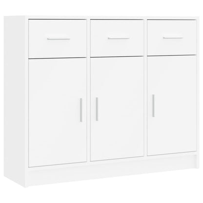 Credenza Bianca 91x28x75 cm in Legno Multistrato