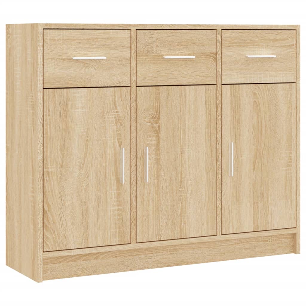 Credenza Rovere Sonoma 91x28x75 cm in Legno Multistrato