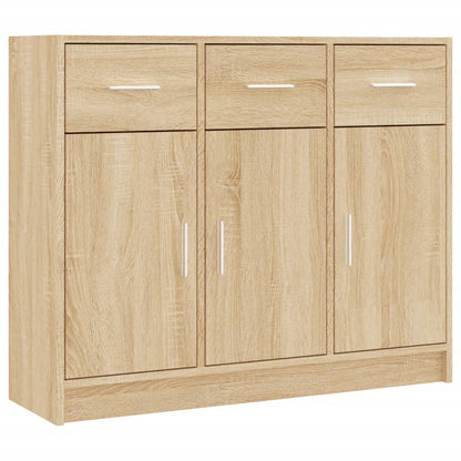Credenza Rovere Sonoma 91x28x75 cm in Legno Multistrato
