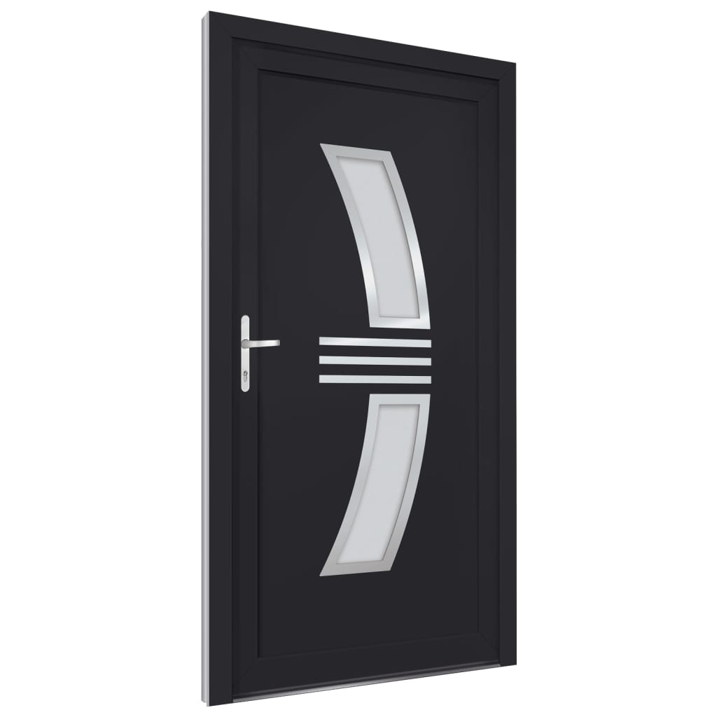 Porta Ingresso Antracite 88x200 cm in PVC