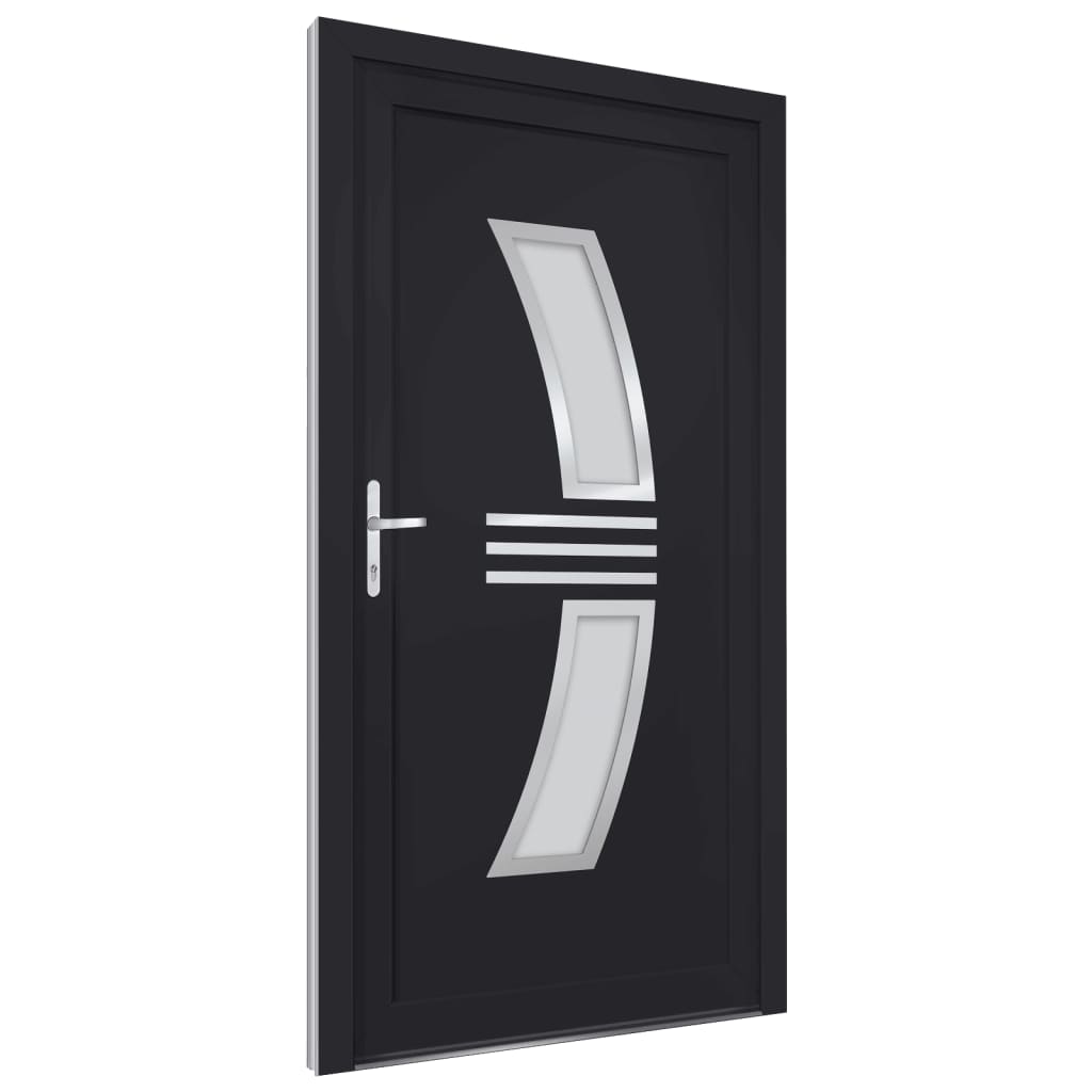 Porta Ingresso Antracite 98x208 cm in PVC