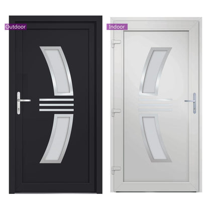 Porta Ingresso Antracite 108x200 cm in PVC