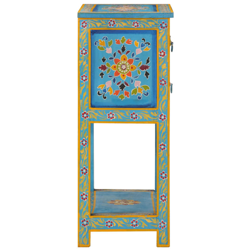 Credenza Turchese 55x30x76 cm in Legno Massello di Mango