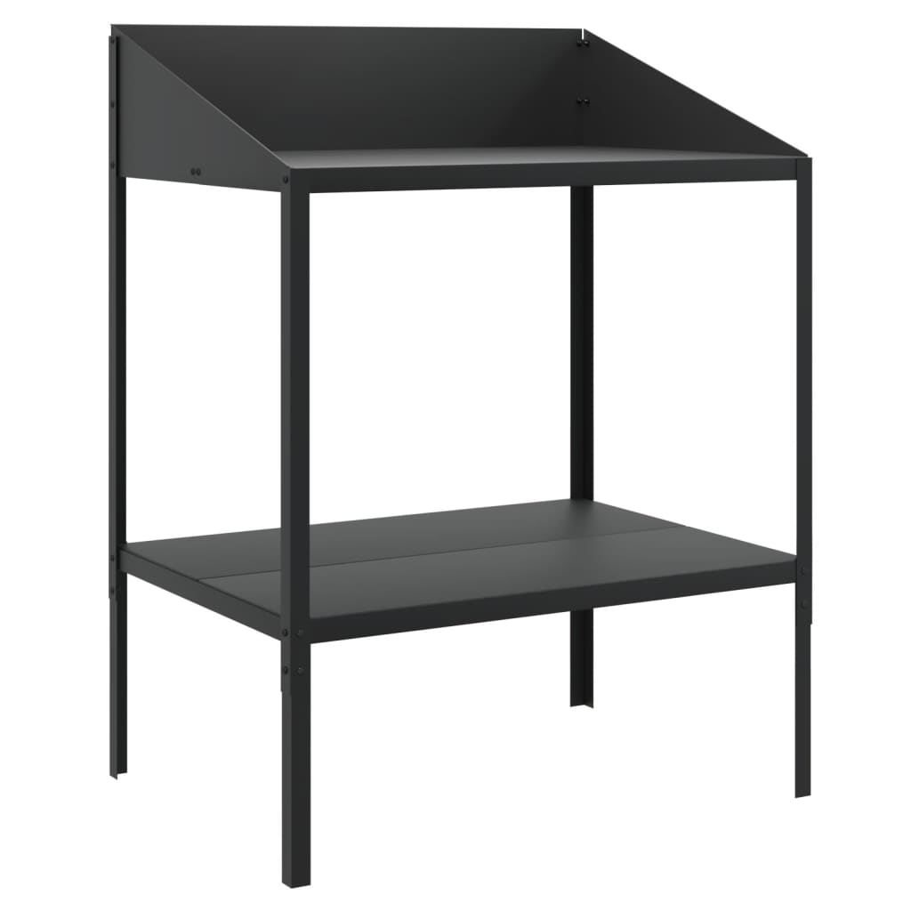 Supporto per Piante Antracite 75,5x54,5x100 cm Acciaio Zincato