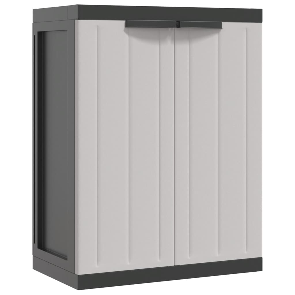 Armadio da Esterno Grigio e Nero 65x37x85 cm in PP