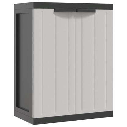 Armadio da Esterno Grigio e Nero 65x37x85 cm in PP