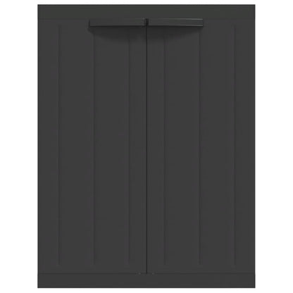 Armadio da Esterno Nero 65x37x85 cm in PP