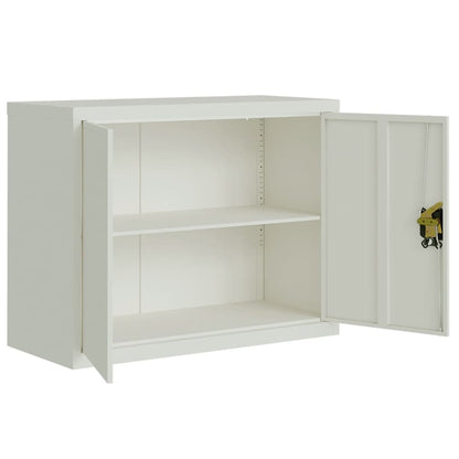 Armadio Classificatore Grigio Chiaro 90x40x70 cm in Acciaio