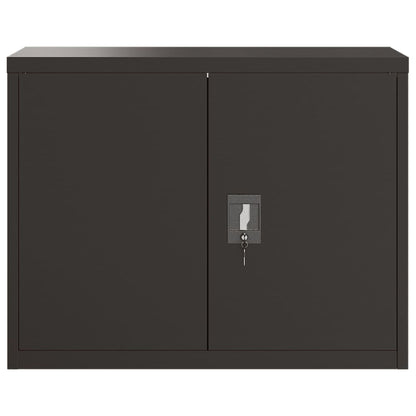 Armadio Classificatore Nero 90x40x70 cm in Acciaio