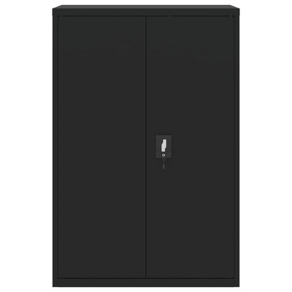 Armadio Classificatore Nero 90x40x140 cm in Acciaio
