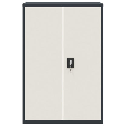 Armadio Classificatore Antracite e Bianco 90x40x140 cm Acciaio