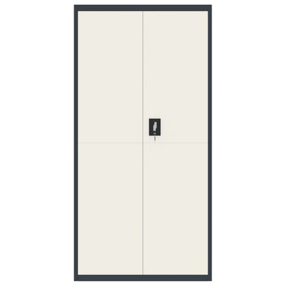 Armadio Classificatore Antracite e Bianco 90x40x180 cm Acciaio
