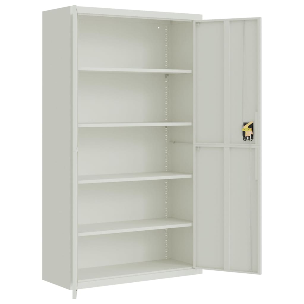Armadio Classificatore Grigio Chiaro 105x40x180 cm in Acciaio