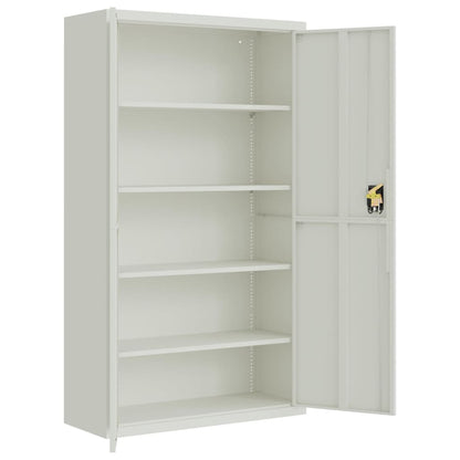 Armadio Classificatore Grigio Chiaro 105x40x180 cm in Acciaio