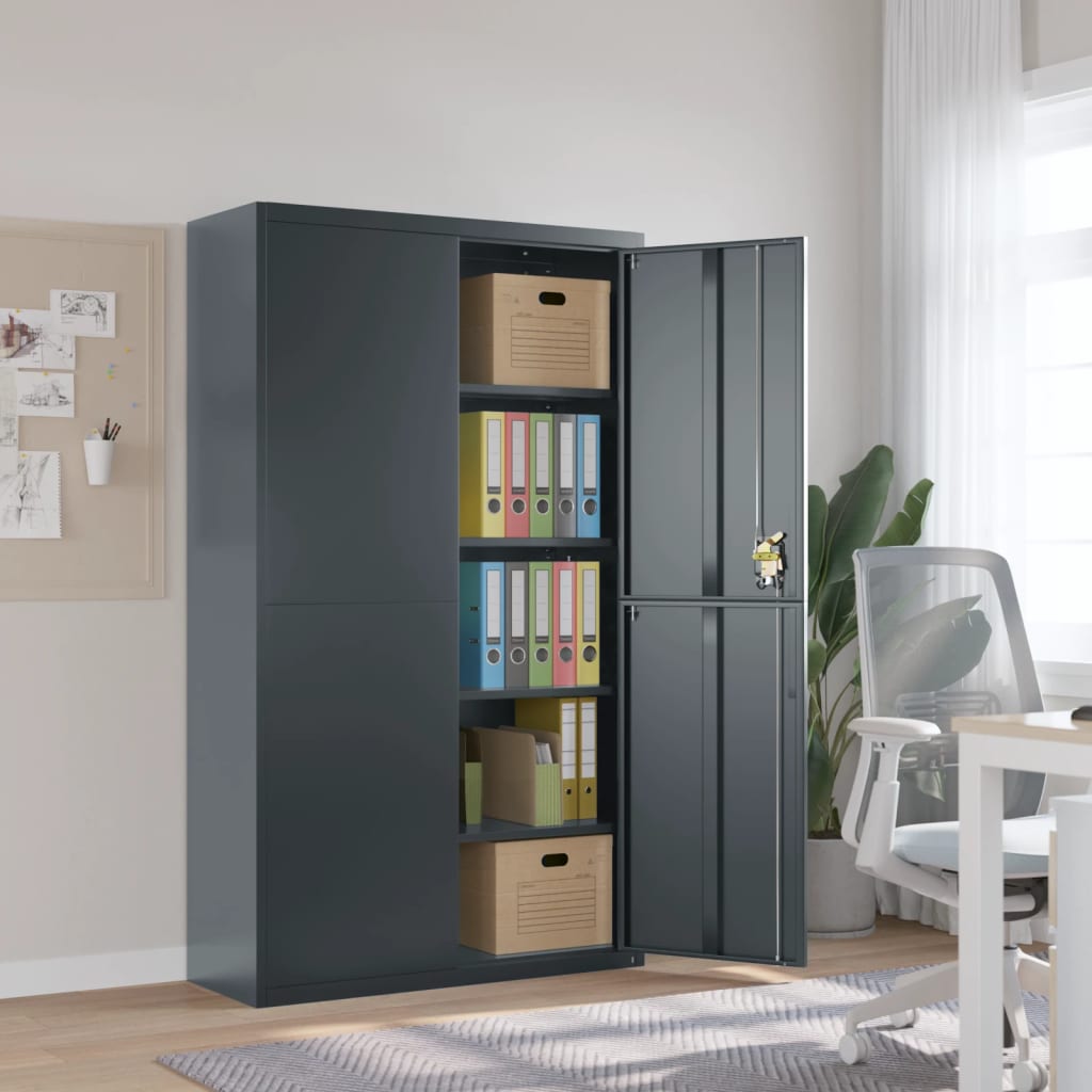 Armadio Classificatore Antracite 105x40x180 cm in Acciaio
