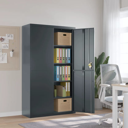 Armadio Classificatore Antracite 105x40x180 cm in Acciaio
