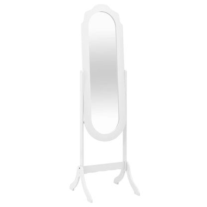 Specchio Autoportante Bianco 45,5x47,5x160 cm Legno Multistrato