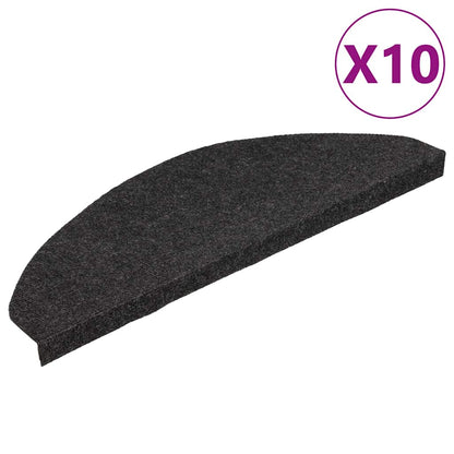 Tappetini Autoadesivi per Scale 10pz Neri 65x22,5x3,5 cm