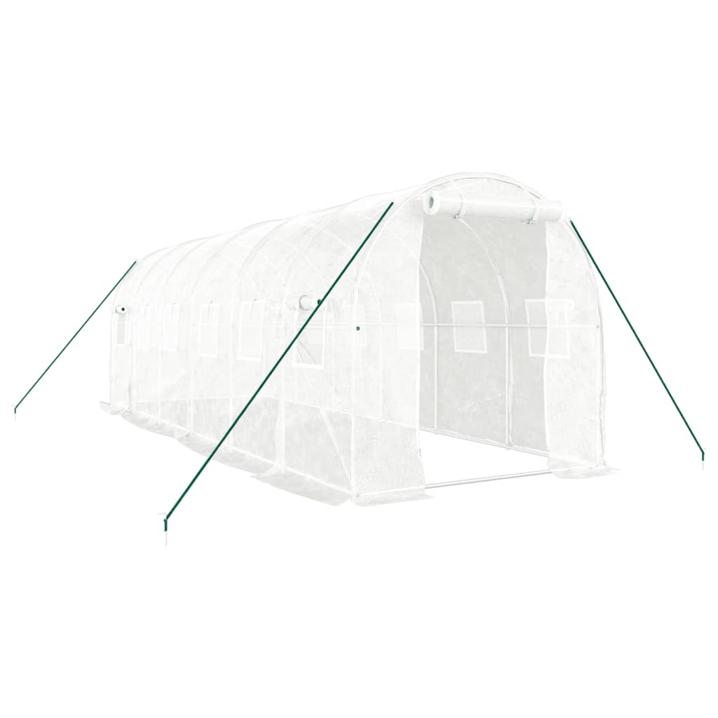 Serra con Telaio in Acciaio Bianco 12 mÃ‚Â² 6x2x2 m