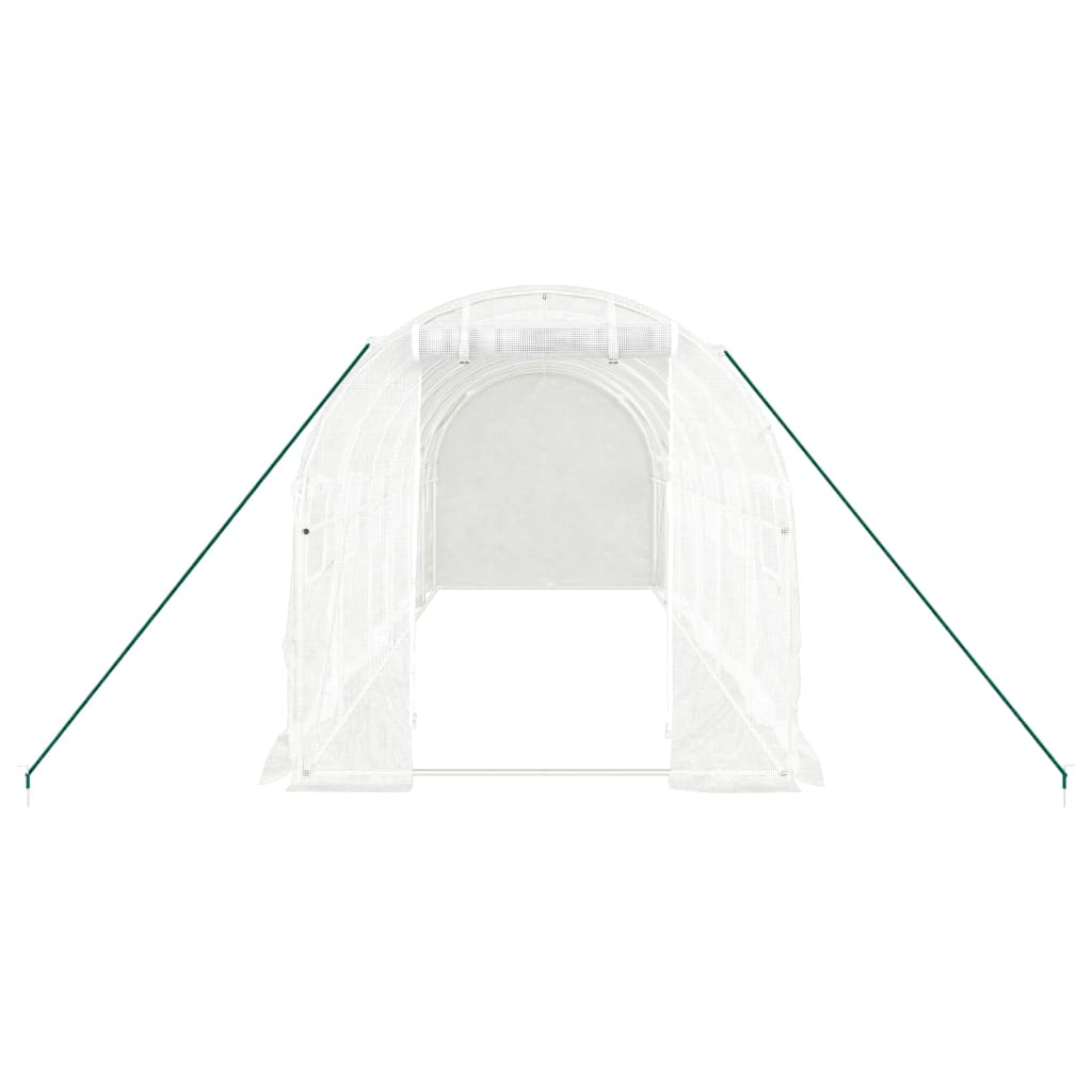 Serra con Telaio in Acciaio Bianco 12 mÃ‚Â² 6x2x2 m