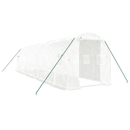 Serra con Telaio in Acciaio Bianco 16 mÃ‚Â² 8x2x2 m