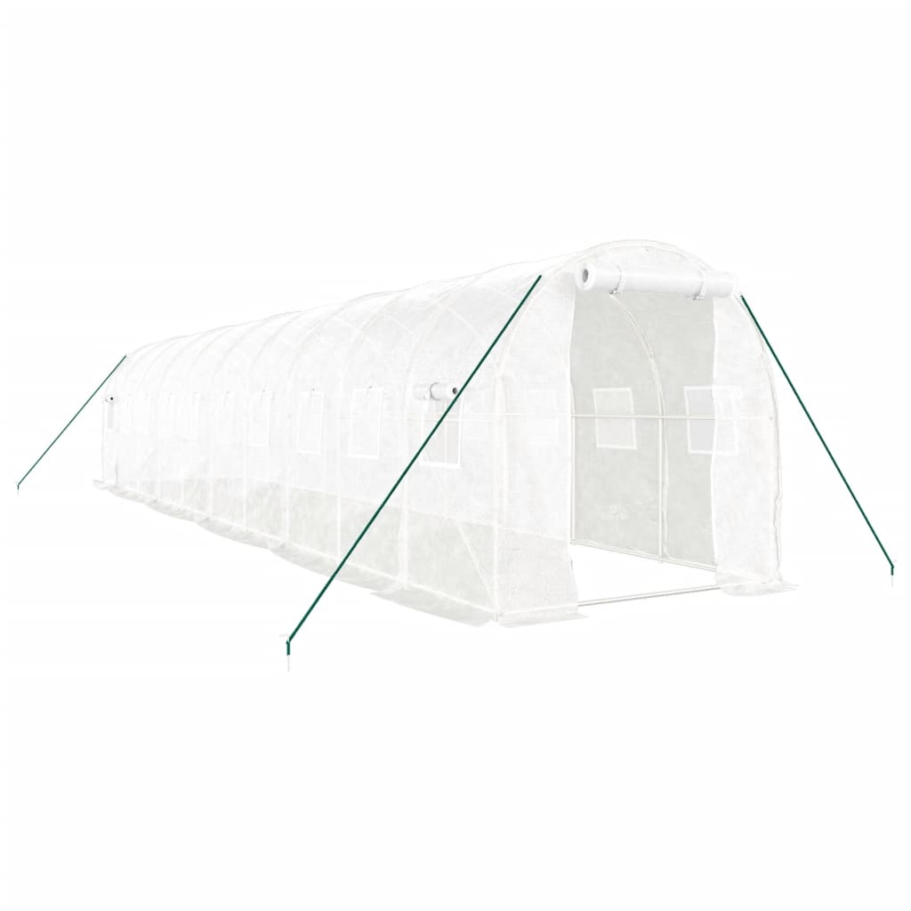 Serra con Telaio in Acciaio Bianco 20 mÃ‚Â² 10x2x2 m