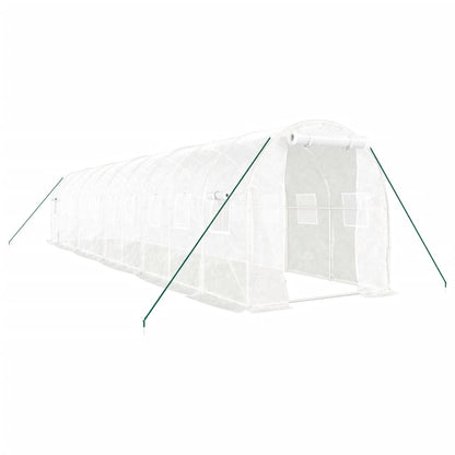 Serra con Telaio in Acciaio Bianco 20 mÃ‚Â² 10x2x2 m
