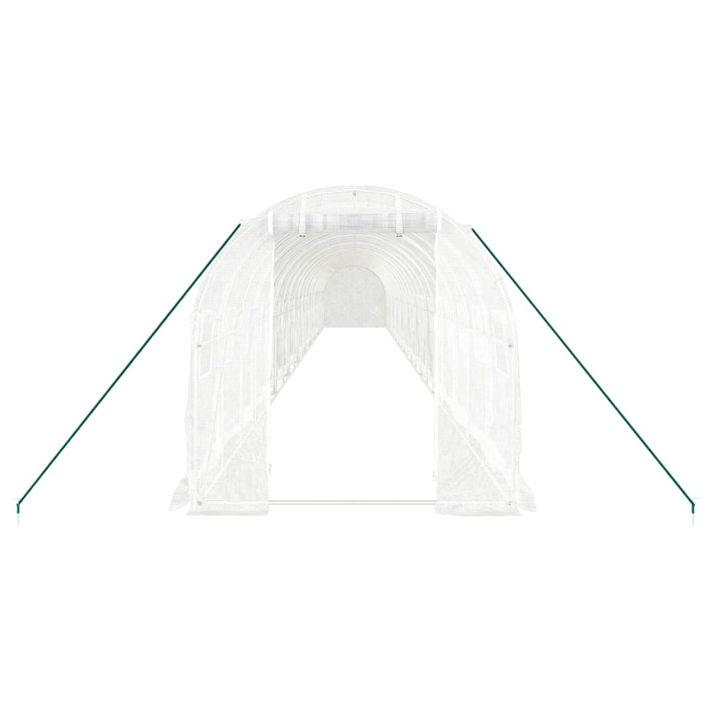 Serra con Telaio in Acciaio Bianco 40 mÃ‚Â² 20x2x2 m