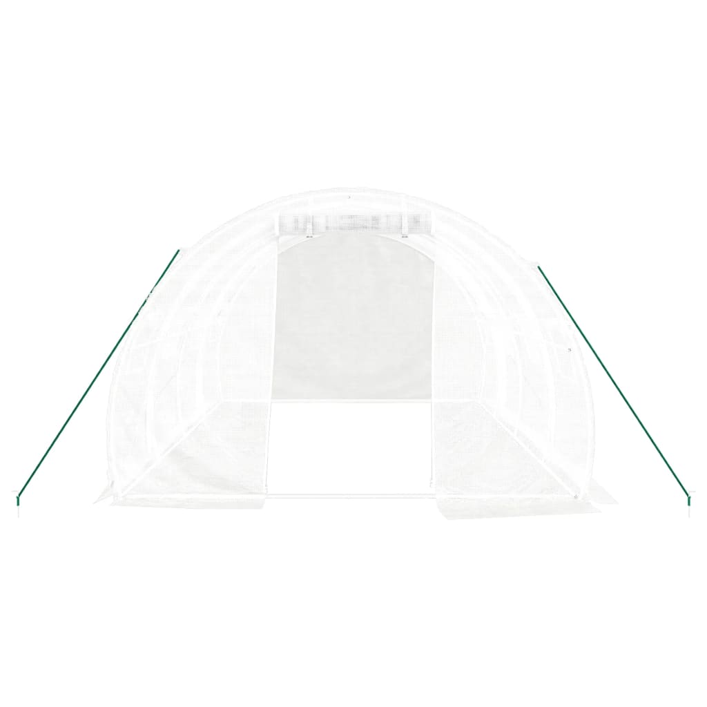 Serra con Telaio in Acciaio Bianco 12 mÃ‚Â² 4x3x2 m