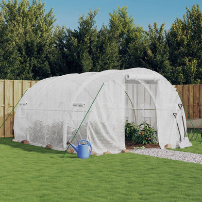 Serra con Telaio in Acciaio Bianco 12 mÃ‚Â² 4x3x2 m