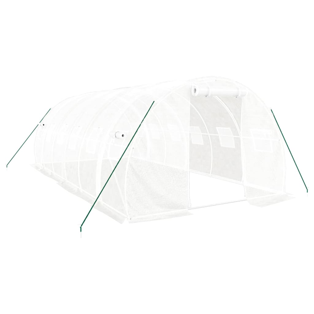 Serra con Telaio in Acciaio Bianco 18 mÂ² 6x3x2 m