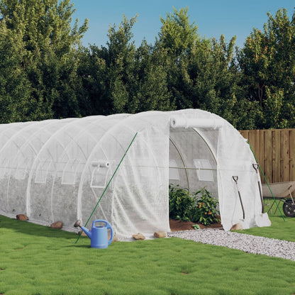 Serra con Telaio in Acciaio Bianco 18 mÂ² 6x3x2 m