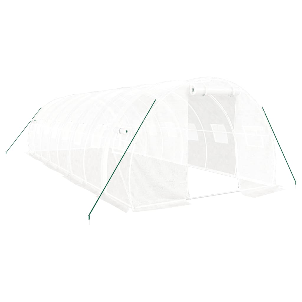 Serra con Telaio in Acciaio Bianco 24 mÂ² 8x3x2 m