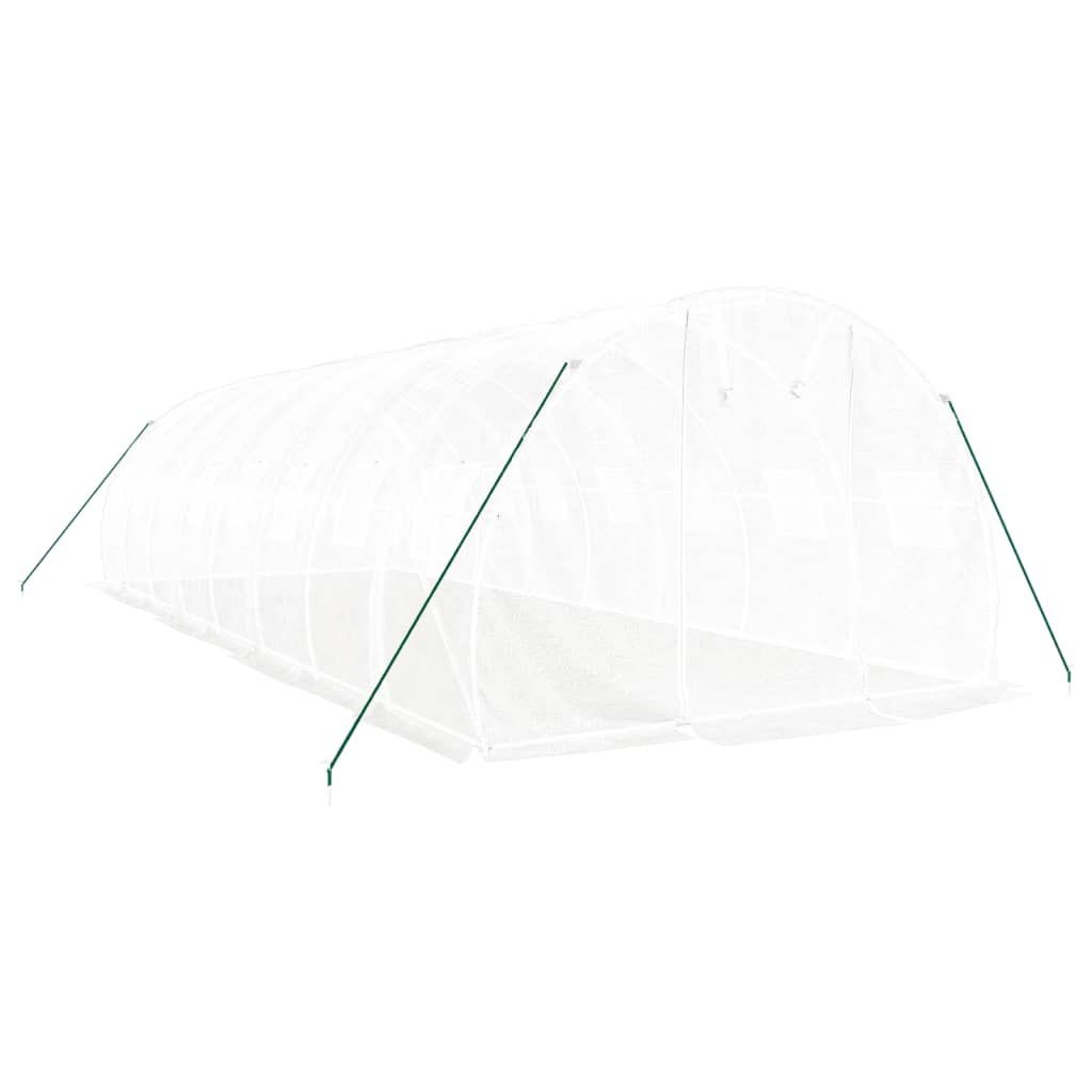 Serra con Telaio in Acciaio Bianco 24 mÂ² 8x3x2 m