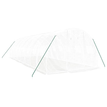 Serra con Telaio in Acciaio Bianco 24 mÂ² 8x3x2 m