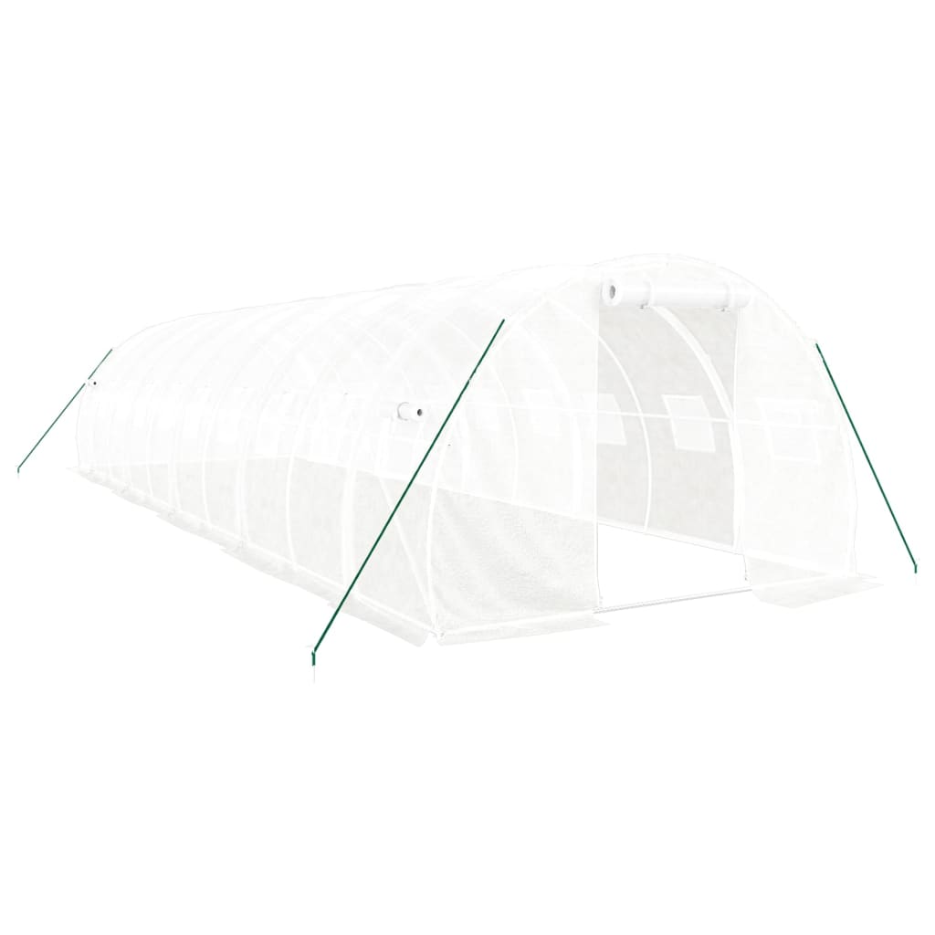 Serra con Telaio in Acciaio Bianco 30 mÂ² 10x3x2 m