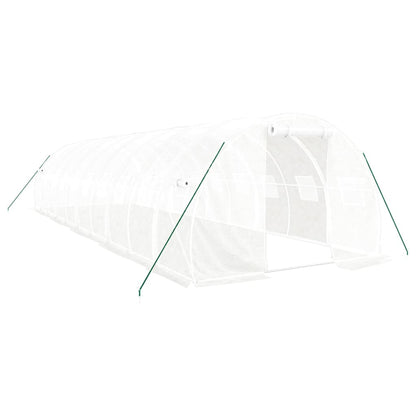 Serra con Telaio in Acciaio Bianco 30 mÂ² 10x3x2 m