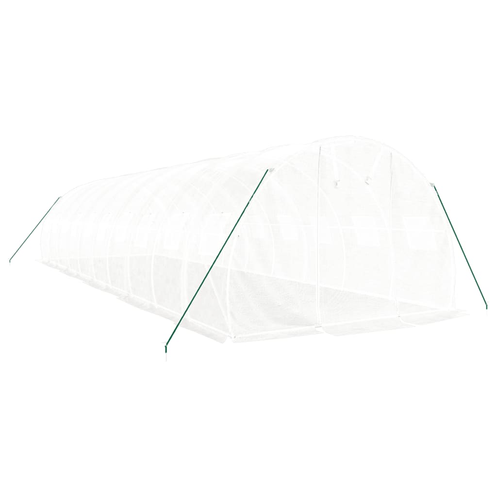Serra con Telaio in Acciaio Bianco 30 mÂ² 10x3x2 m