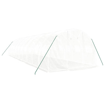 Serra con Telaio in Acciaio Bianco 30 mÂ² 10x3x2 m
