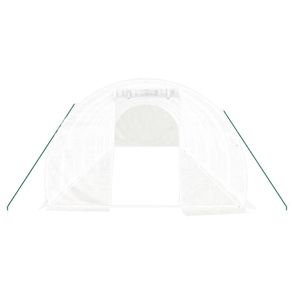Serra con Telaio in Acciaio Bianco 30 mÂ² 10x3x2 m
