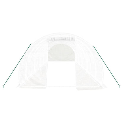 Serra con Telaio in Acciaio Bianco 30 mÂ² 10x3x2 m