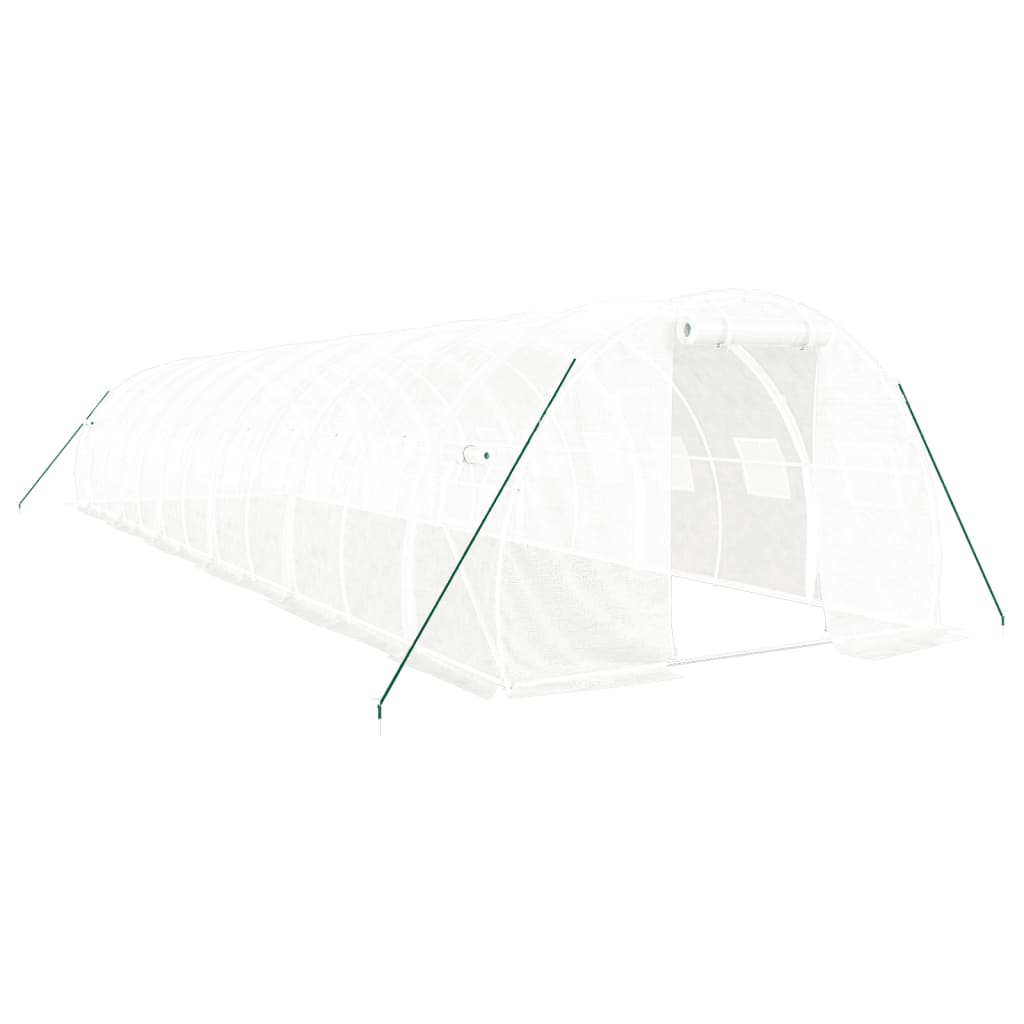 Serra con Telaio in Acciaio Bianco 36 mÂ² 12x3x2 m