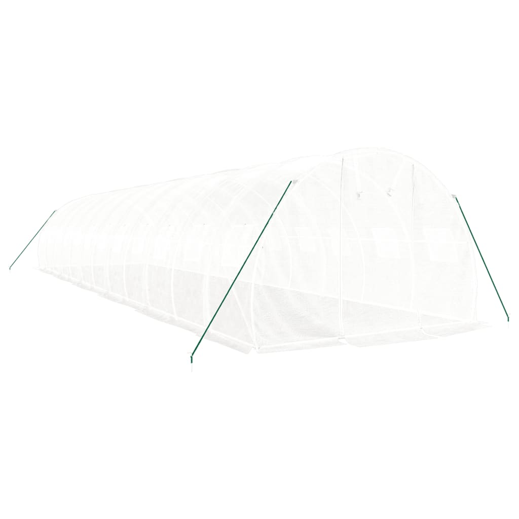 Serra con Telaio in Acciaio Bianco 36 mÂ² 12x3x2 m