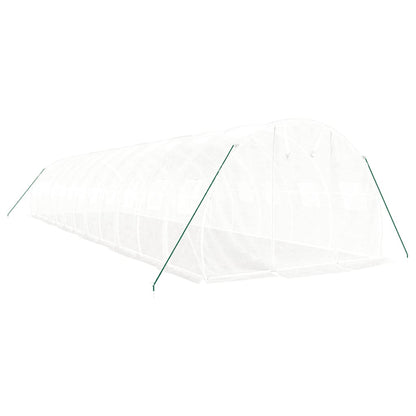 Serra con Telaio in Acciaio Bianco 36 mÂ² 12x3x2 m