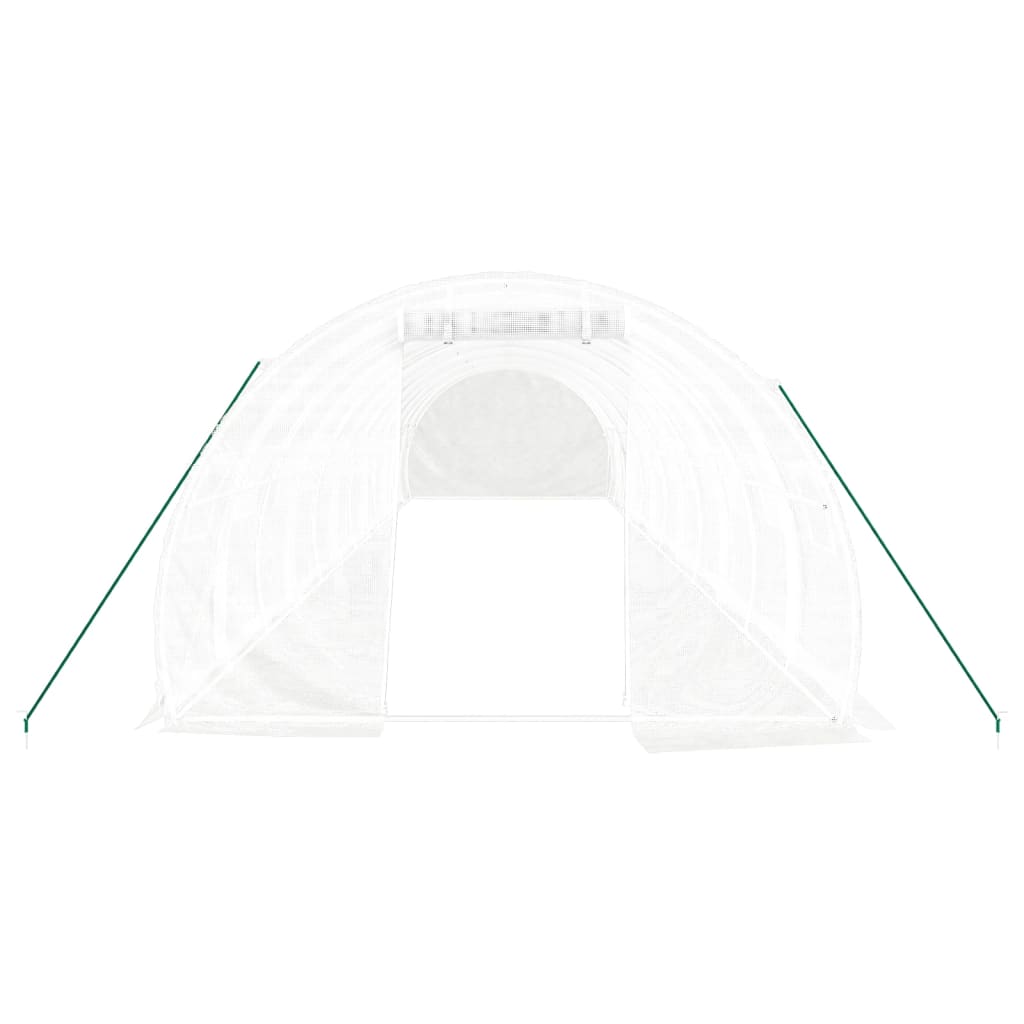 Serra con Telaio in Acciaio Bianco 36 mÂ² 12x3x2 m