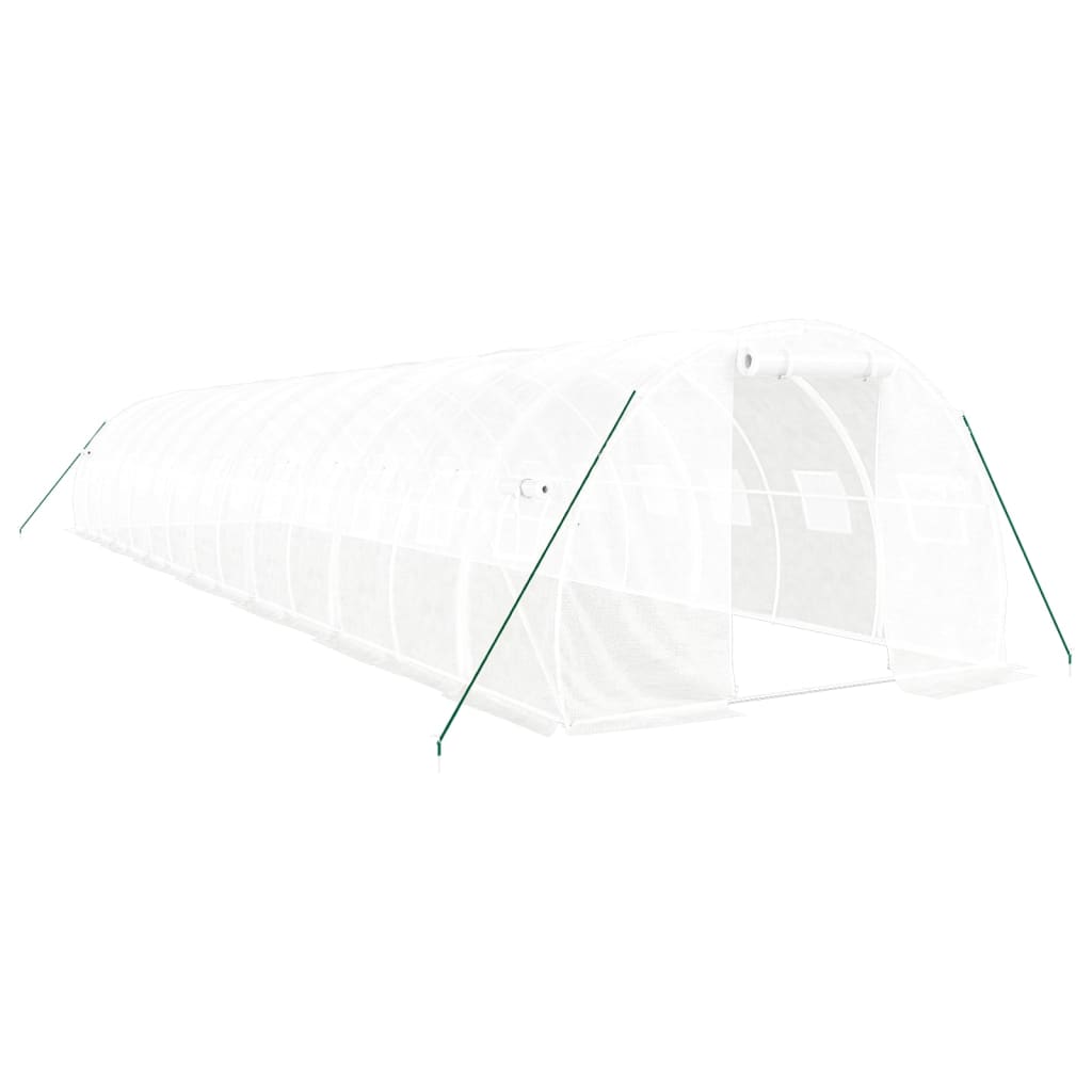 Serra con Telaio in Acciaio Bianco 42 mÂ² 14x3x2 m