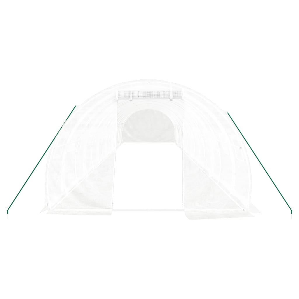 Serra con Telaio in Acciaio Bianco 42 mÂ² 14x3x2 m