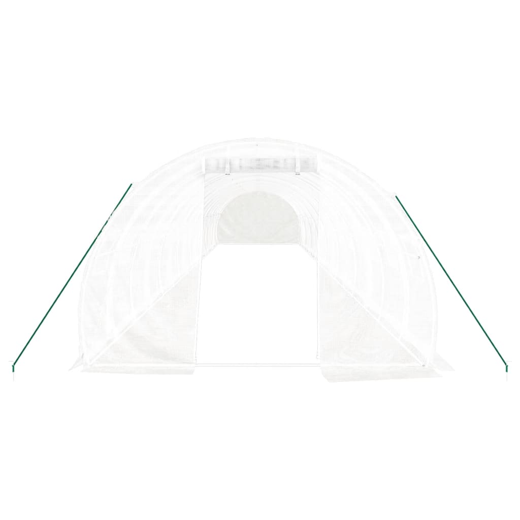 Serra con Telaio in Acciaio Bianco 48 mÂ² 16x3x2 m